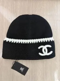 CHANEL ブラックニット帽
