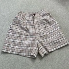 チェック柄 キュロットパンツ Sサイズ　レディース