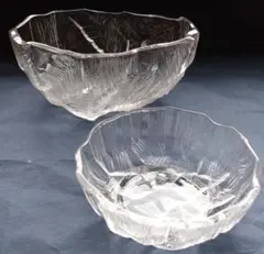 HOYAクリスタルのボウルセット 大小2点