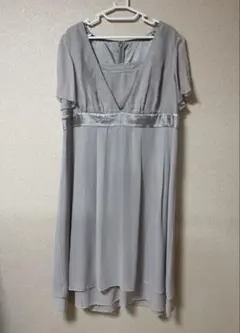 オケージョンドレス　パーティードレス　上品　フォーマル　シフォンワンピース大きめ