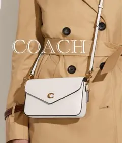 【美品】白系☆COACH コーチ ウィン クロスボデディ C8439