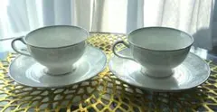 【美品】Noritake ノリタケ フェアモント　カップ＆ソーサー　2客セット