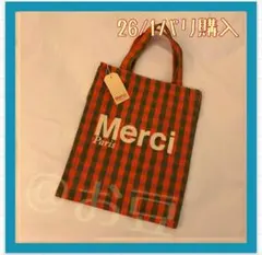 【Merci メルシー】ミニトートバッグ　パリ購入　⭐︎タグ付き未使用⭐︎ ④のサムネイル