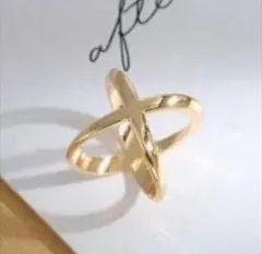 スカーフリング　シンプル　ストール　ゴールド 大