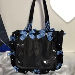 A4フリルデザイン痛バッグ スモークブルー