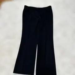 レリアン　黒 スラックス ストレート　パンツ　13+サイズ　無地　シンプル