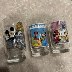 ディズニー　レトロ　グラス　ガラスコップ