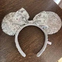 ミニー　ディズニーカチューシャ　シルバースパンコール