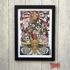 NARUTO ナルト 高精細 カラー原稿 扉絵 イラスト 複製原画 我愛羅