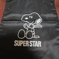 【新品・未使用】スヌーピー ブラック巾着 SUPER STAR