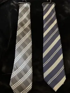 【新品未使用】ビジネス ヴィンテージ ネクタイ 2本セット グレーとネイビー