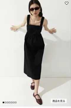 H&M コットンワンピース ブラック