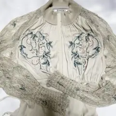snidel スナイデル エンブロイダリーロングワンピース 花柄 刺繍 チュール