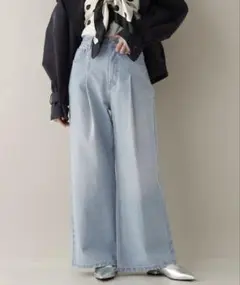 RAGEBLUE デニムタックワイドパンツのサムネイル