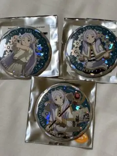 フリーレン POP UP SHOP マルイ 描き下ろしクリスタル缶バッジ 3種