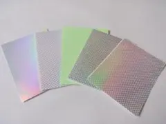 ホログラムシート　シール　5枚セット　7.3cm×10cm　ルアーに　TypeC