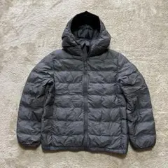 UNIQLO キッズ ライトウォームパデットパーカ サイズ150 グレー