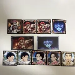 鬼滅の刃 猗窩座 狛治恋雪シール烈伝 トレーディング場面写イラストカードセット