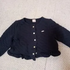 【在庫処分セール】petit main♡ネイビー キルティング ジャケット100