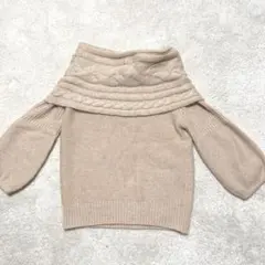 アナトリエ ピンクベージュ オフショルダーニットのサムネイル