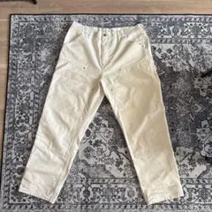 Carhartt ホワイト　ダブルニー　 ワークパンツ　　ペインターパンツ