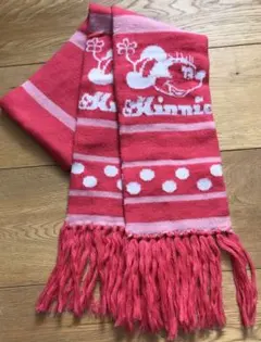 ディズニーDisney ミニー　女の子マフラー　キッズ　ピンク
