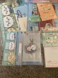 ちいかわ　一番くじ　F G クリアファイル　ラバーチャーム　メモ　ふせん