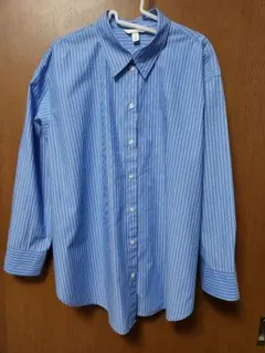 H&M　ブルーストライプ　オーバーシャツのサムネイル
