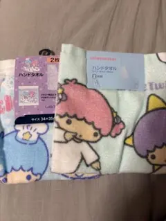 サンリオ キキララ リトルツインスターズ 刺繍ミニタオルハンカチ