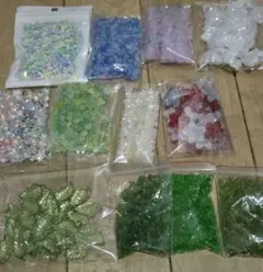 色々な花や葉の形のビーズセット 手芸材料