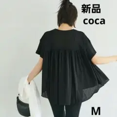 新品　coca　シアー　トップス　Tシャツ　カットソー　黒　Mのサムネイル