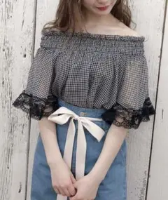 NICE CLAUP アソートオフショルブラウス