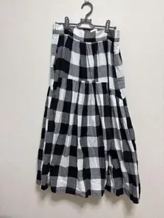 coca チェック柄フレアスカート Lサイズ