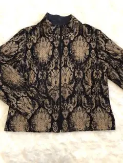 ジャガード織インポートレディースジャケットM♡海外古着♡