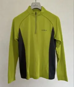 モンベル 機能性 ロンT カットソー M 黄緑 アウトドア 登山 キャンプ