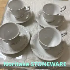 Noritake STONEWARE カップ＆ソーサー 4客セット