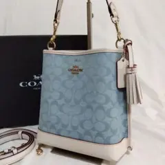 COACH モリー バケットバッグ シグネチャー シャンブレー ショルダーバッグのサムネイル
