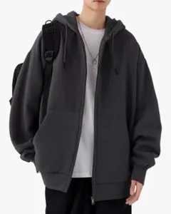 オーバーサイズ裏起毛パーカー3XL ダークグレー