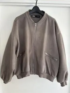 ZARA ボンバージャケットグレーM