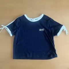 ハニーズ　COLZA 半袖Tシャツ ネイビー 袖リボン