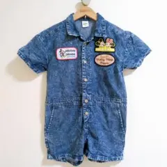 OshKosh デニムロンパース 80 ミッキー・ミニー