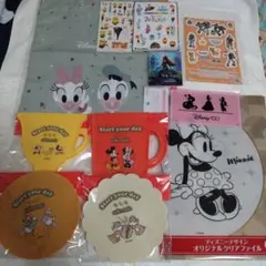 ドナルドダック　トートバッグ　デイジー　ディズニー　お皿　シール　限定品　セット
