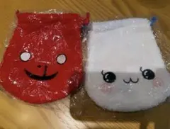 しずくちゃん　もこもこ巾着ポーチ　みるみるちゃん　はなぢくん ガチャガチャ