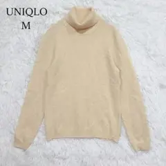 유니클로 터틀넥 스웨터 캐시미어 100% 긴팔 크림 M
