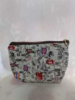 ロンドンデザイン　ポーチ　ハンドメイド