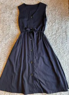 GU ネイビー ノースリーブ ワンピース