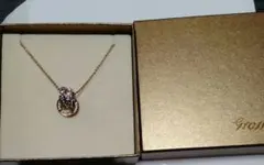 grosse 三重リングデザイン ネックレスグロッセ美品パープル