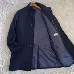 美品✨オリヒカ スタンドカラー ステンカラーコート ソロテックス 中綿 LL 紺