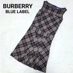 廃盤✨バーバリー ブルーレーベル ワンピース　ノバチェック　ブラウン　プリーツ 廃盤✨バーバリー ブルーレーベル ワンピース ノバチェック ブラウン