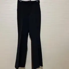 黒 フレアパンツ ウエストゴム　M GU
